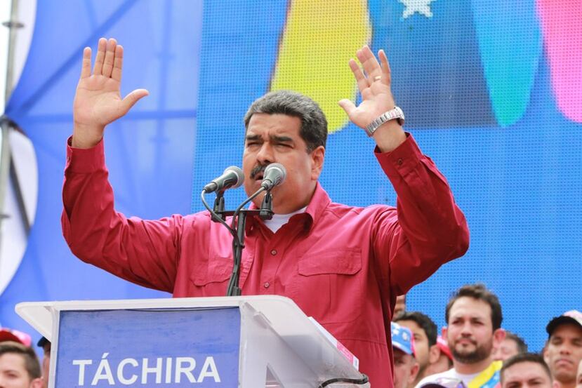 El presidente venezolano, Nicolás Maduro, participa en un acto de campaña en San Cristóbal, Venezuela (EFE/Cortesía Prensa de Miraflores)