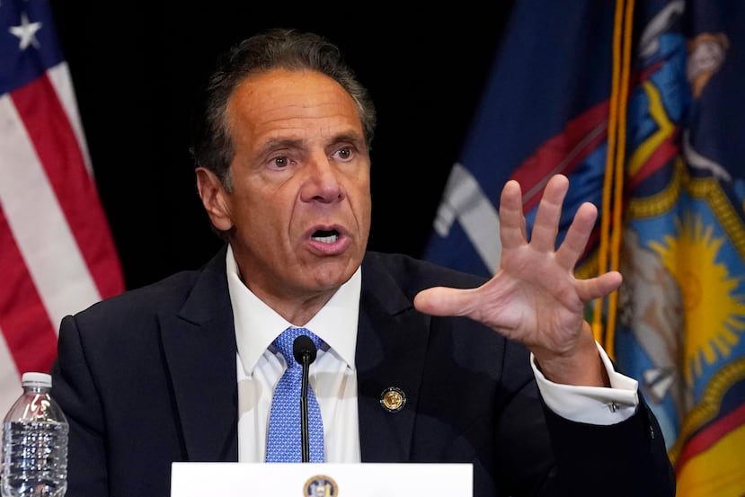 El gobernador de Nueva York, Andrew Cuomo, durante una conferencia de prensa.