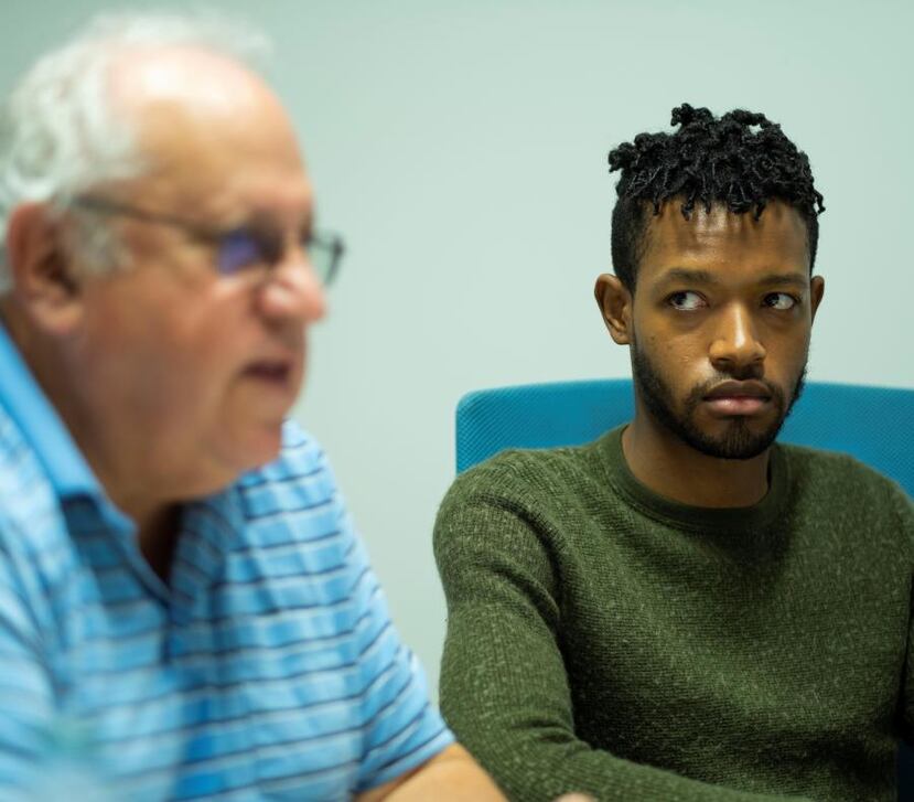 In the picture, community activists Jerome Golberg (right) and Jonathan Roberts.