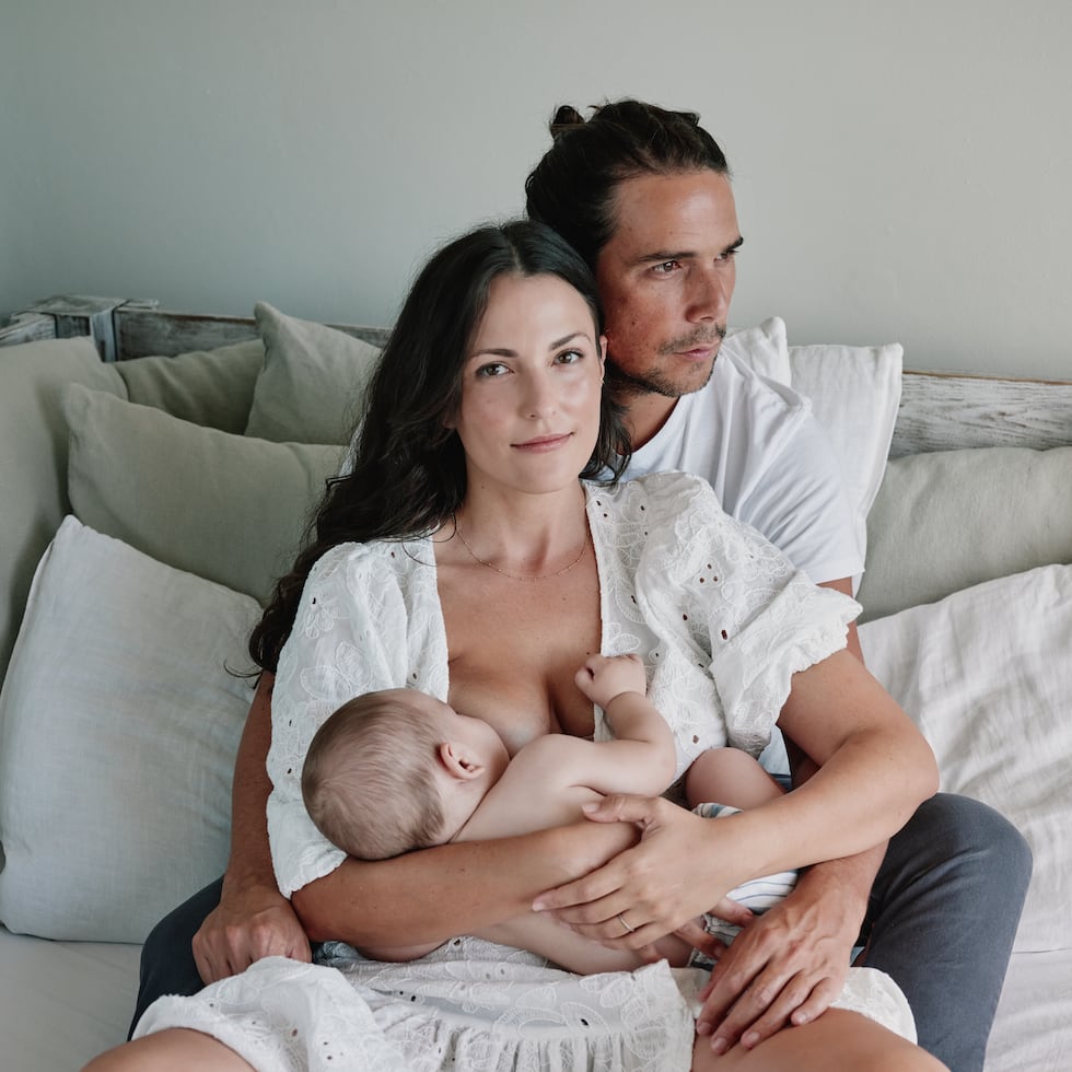 Tiffany Díaz junto a su esposo Sebastián y a su hijo Marko. (Foto: Suministrada)