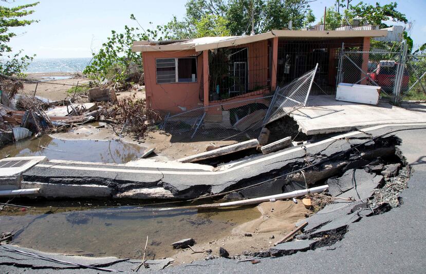 Daños a una casa en Mayagüez luego del paso del huracán María. (GFR Media)