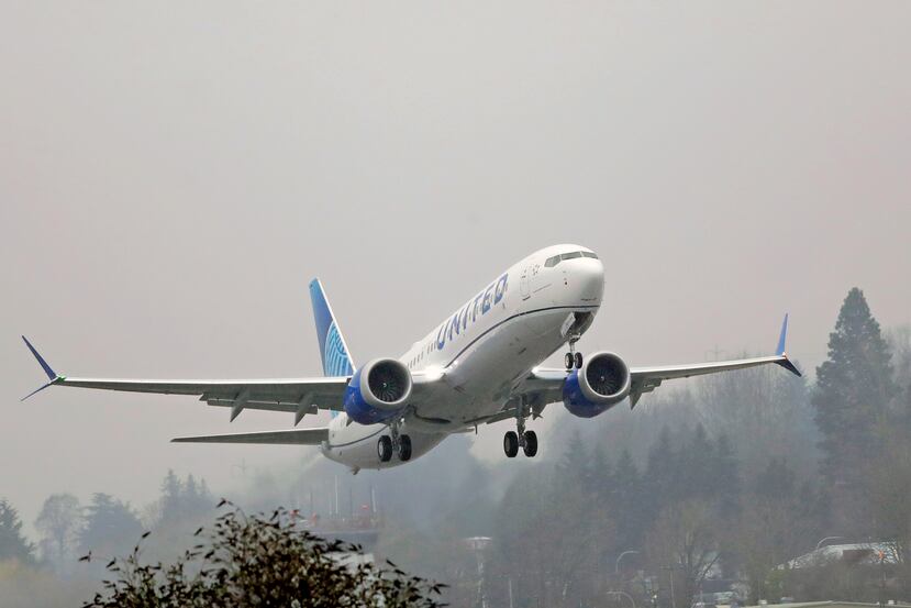 Un avión Boeing 737 Max de United Airlines.