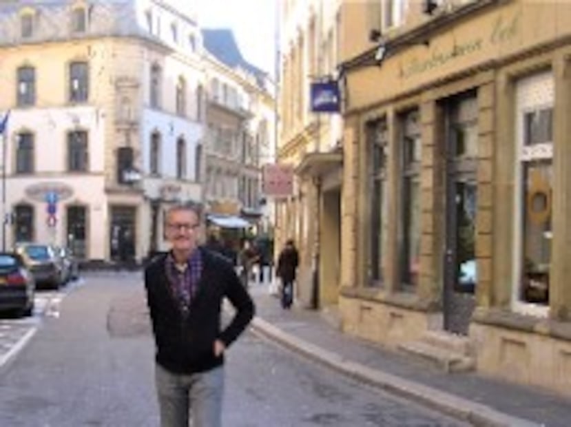 El autor Wilson Ruiz Soto en una de las calles del interesante país de Luxemburgo.