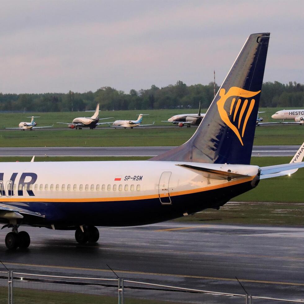 Un avión de Ryanair.