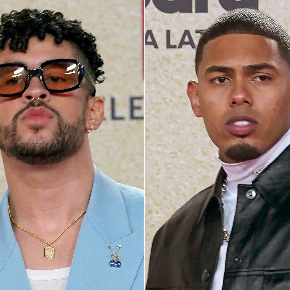 Bad Bunny, a la izquierda, y Mike Towers.