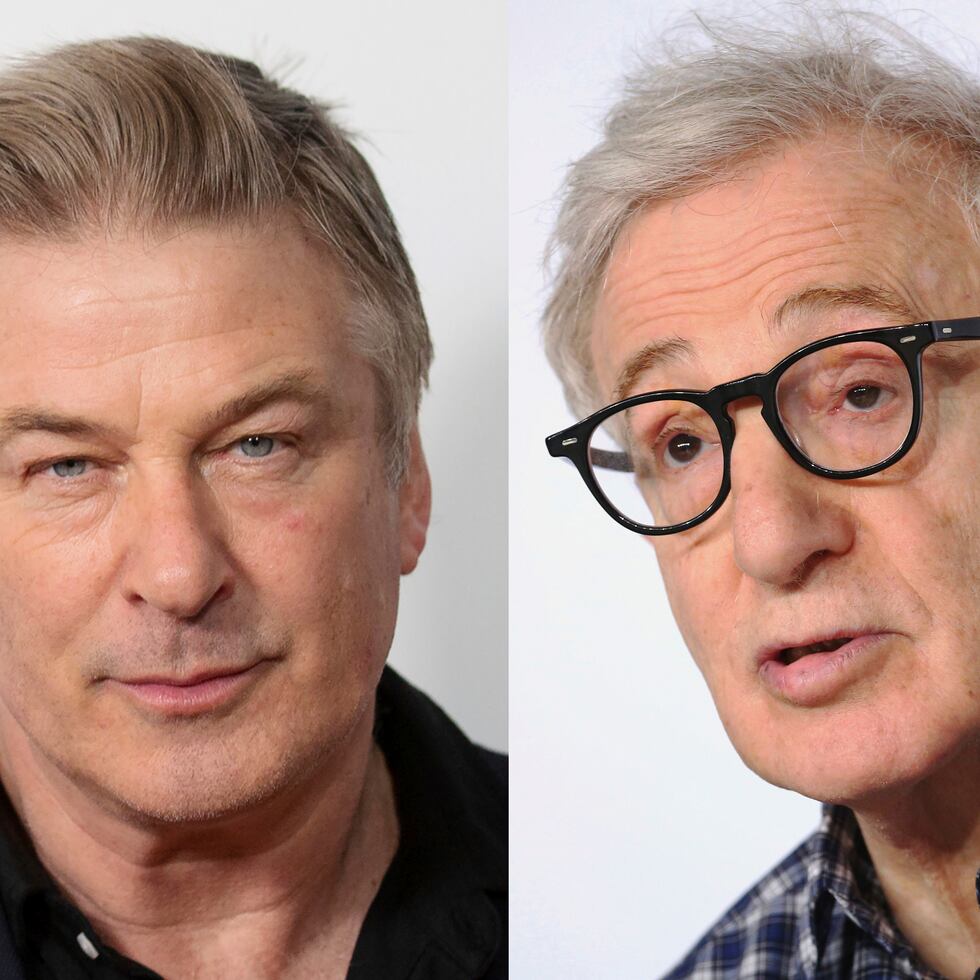 El actor Alec Baldwin, a la izquierda, entrevistó al cineasta Woody Allen, a la derecha, a través de Instagram.