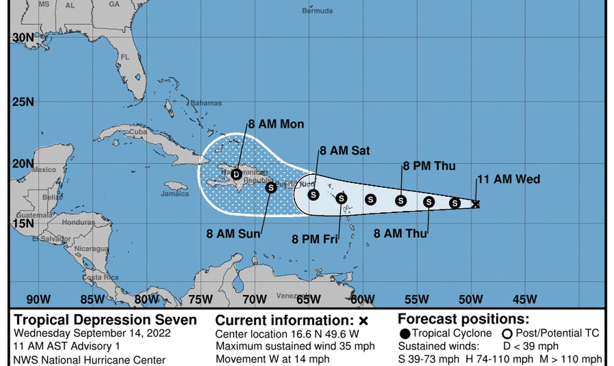 El Invest 96L se convierte en la séptima depresión tropical de la