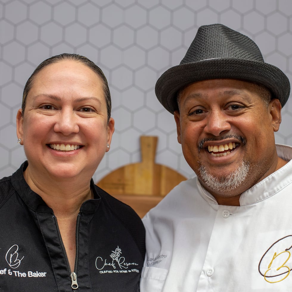 La Chef Rosana Rivera y el Chef Ricardo Castro, esposos y socios en su negocio "The Chef and the Baker", que ubica en Clearwater, Florida.