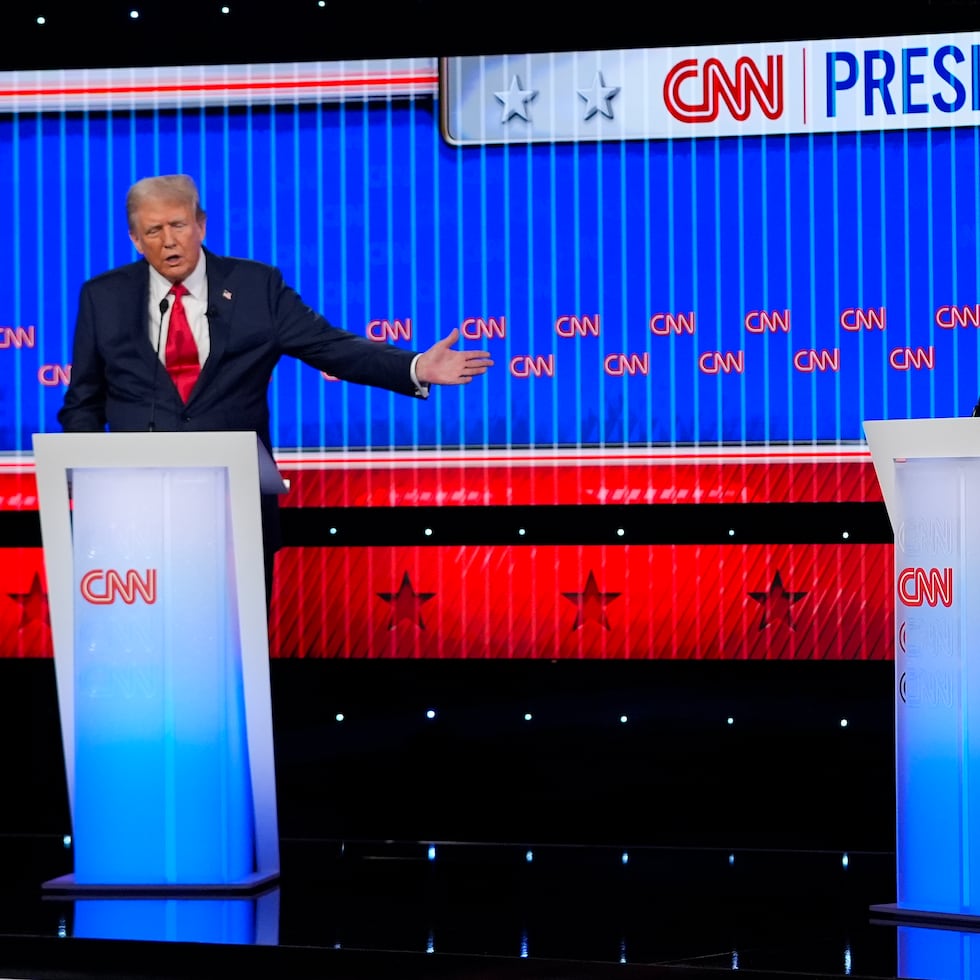 Donald Trump y Joe Biden durante el debate.