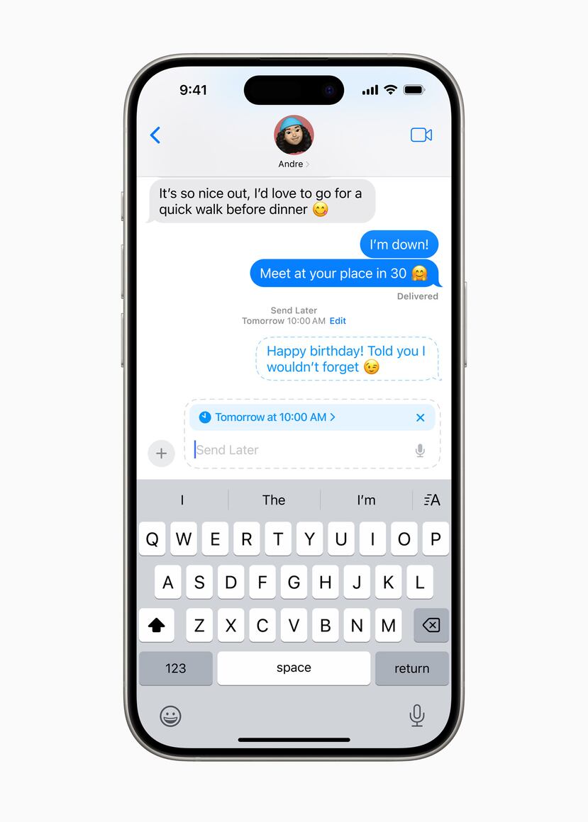 iOS 18 dará a las personas la oportunidad de programar sus mensajes de texto por medio de la aplicación de iMessage.