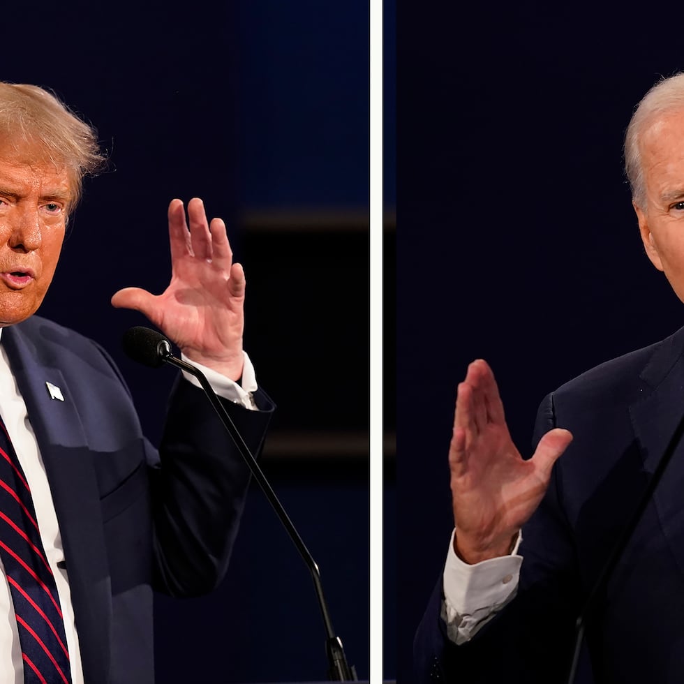 Donald Trump and Joe Biden during the 2020 presidential debate.