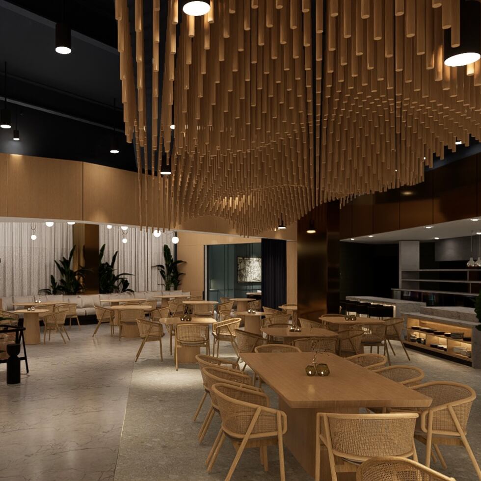 Los arquitectos Brenda García Sosa y Jorge Ramírez Buxeda dieron rienda suelta a su imaginación al diseñar el nuevo restaurante del productor Noah Assad, Bad Bunny y otros inversionistas. 
